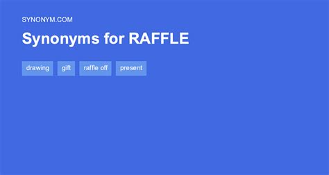raffle synonyms|RAFFLE Synonyms .